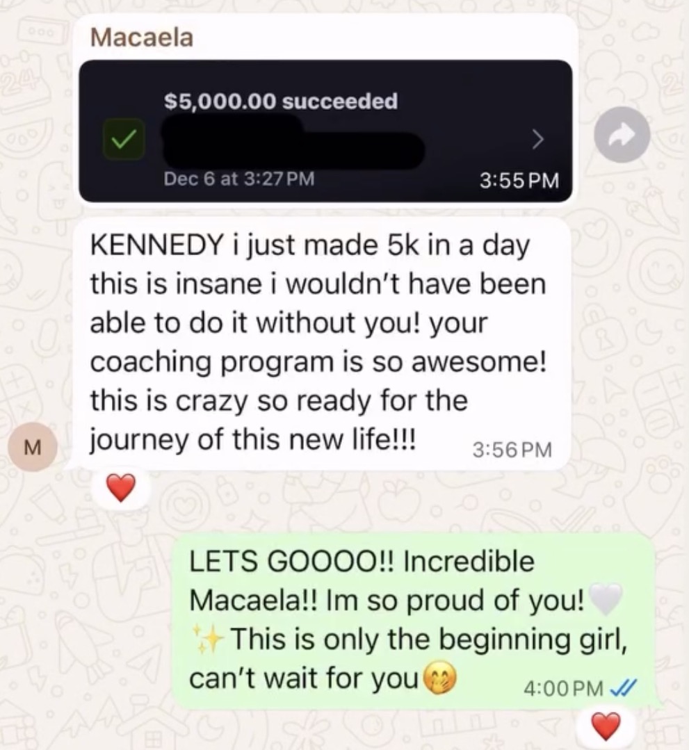Client testimonial