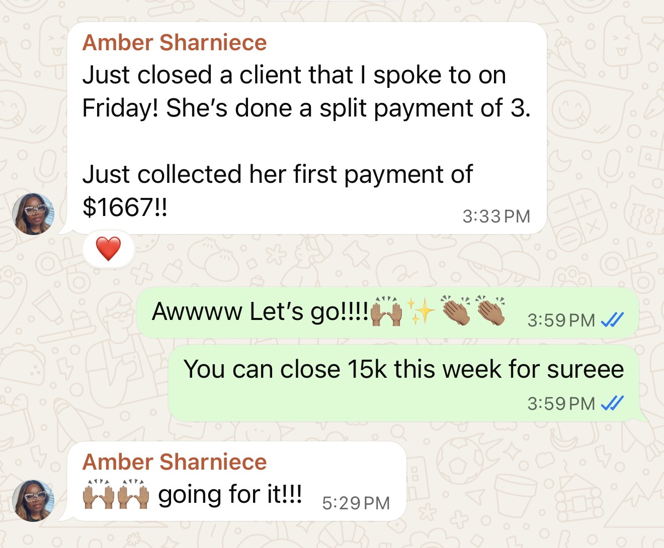 Client testimonial