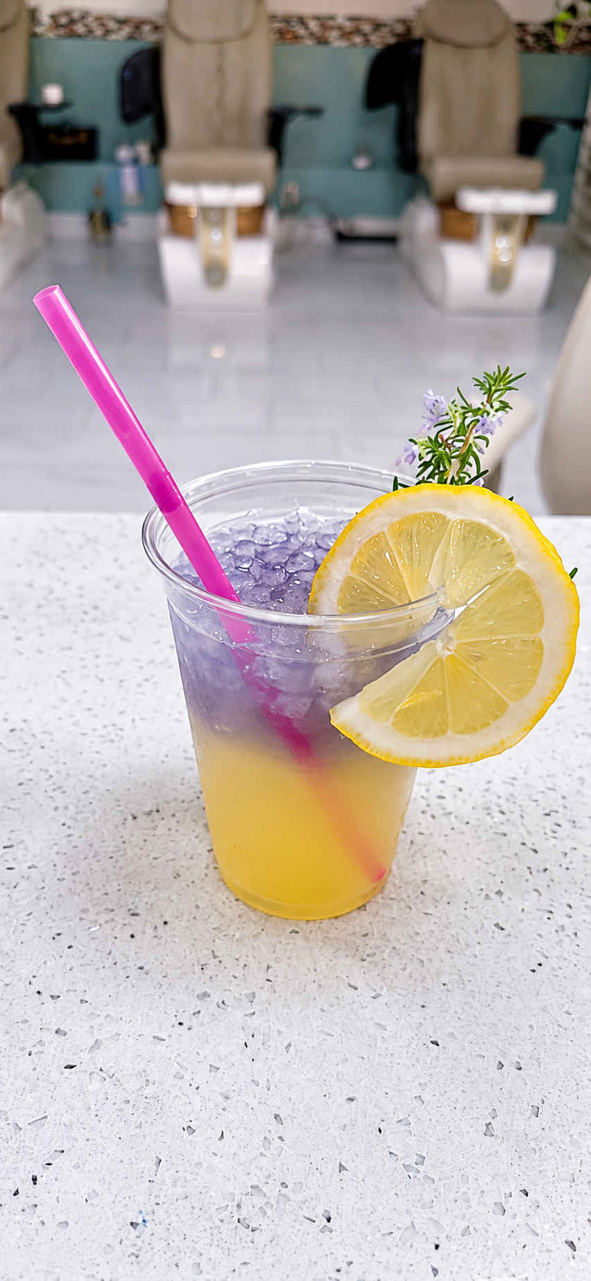 Tropical mocktail nail salon Henderson NV sip menu