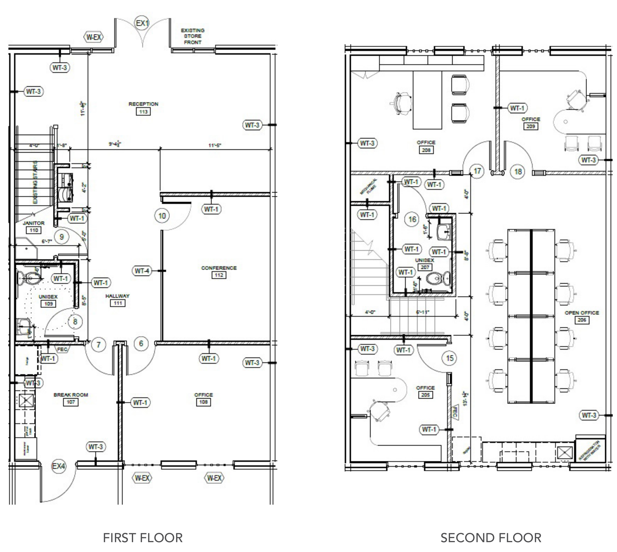 Grove Cove unit floor plan, first and second floor