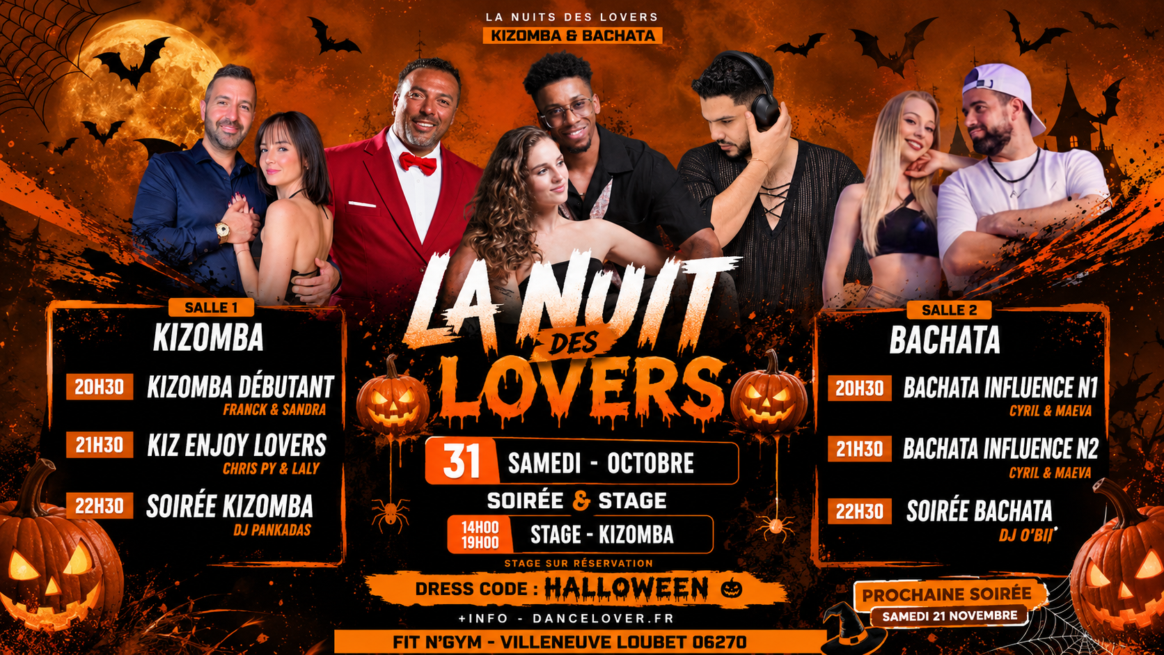 Flyer de la soirée du 31 octobre