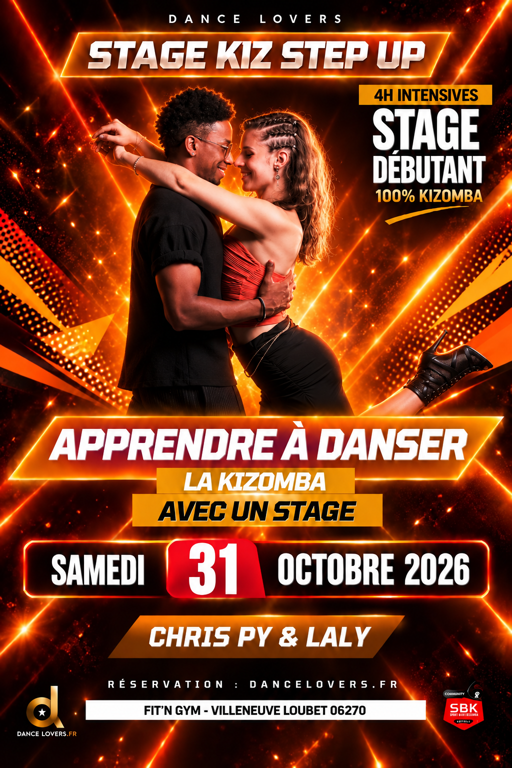 Flyer stage & soirée du 31 octobre