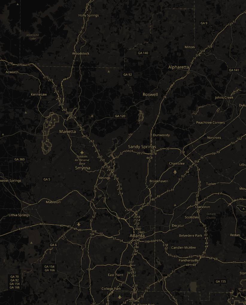 Map of Metro Atlanta, Georgia