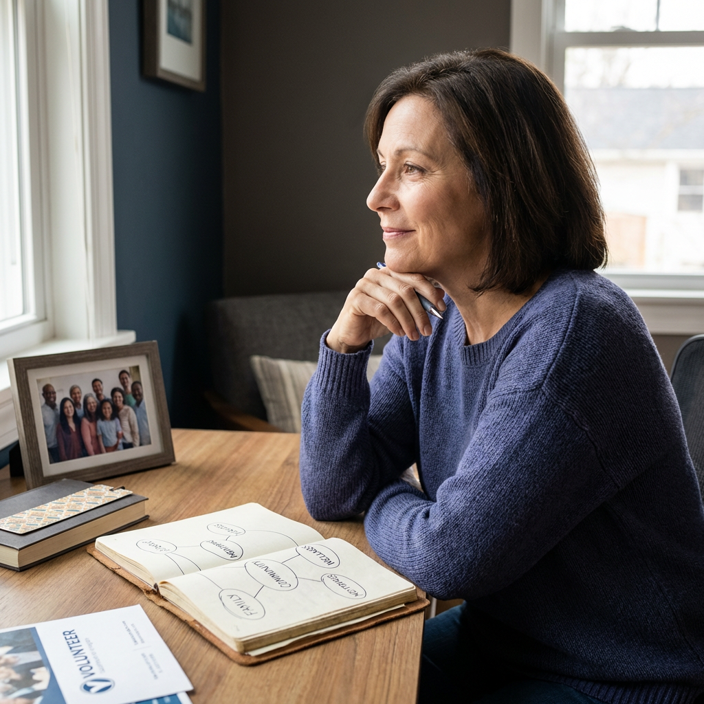 Accomplished professional designing a purposeful retirement plan focused on legacy and continued contribution.