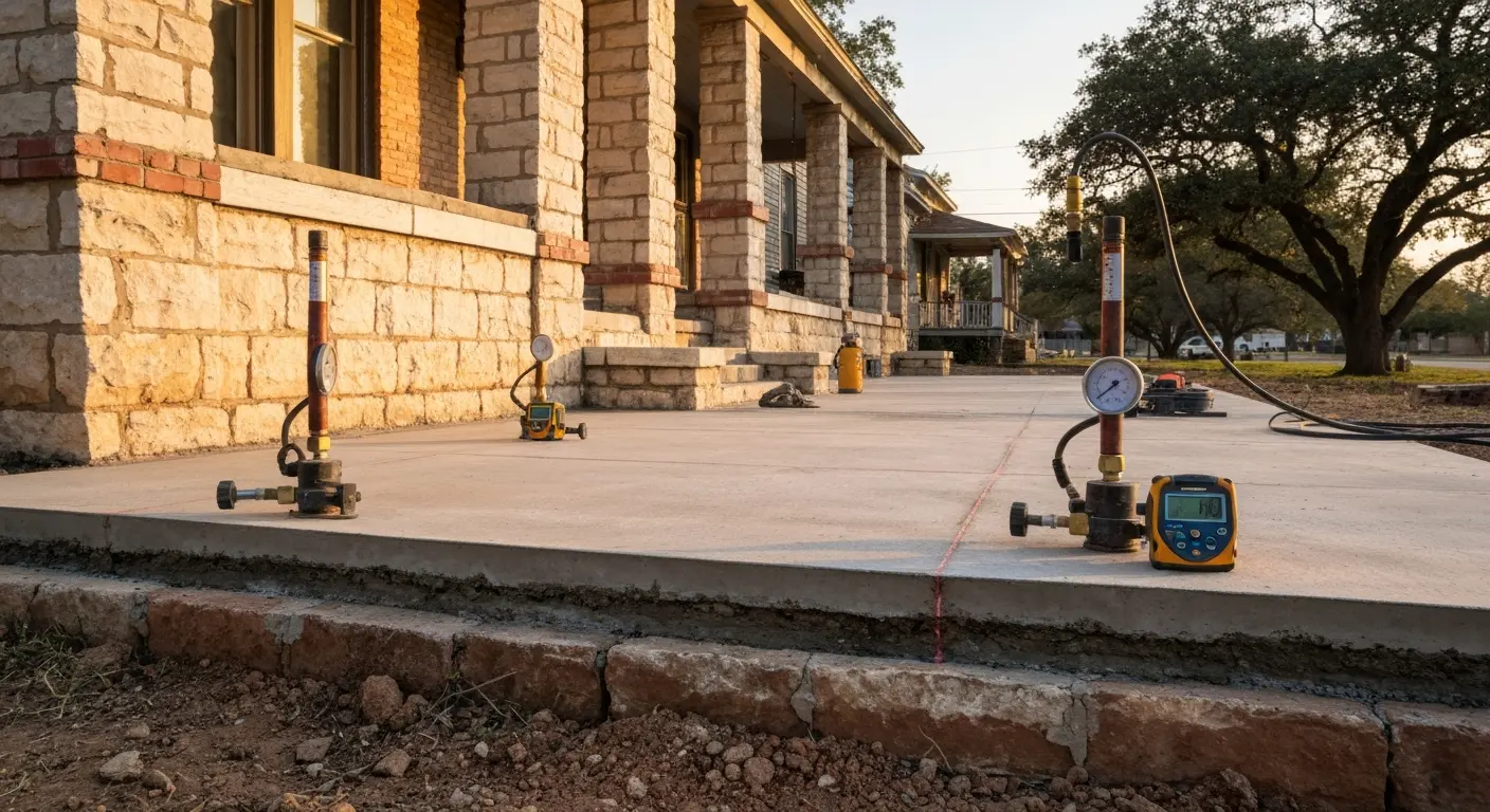 Foundation leveling work