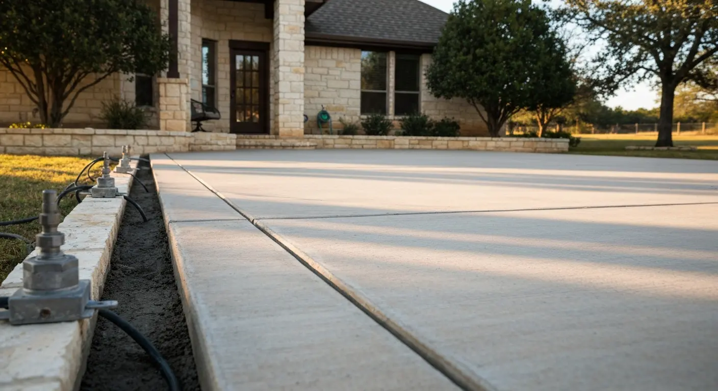 Concrete lifting for patios and walkways