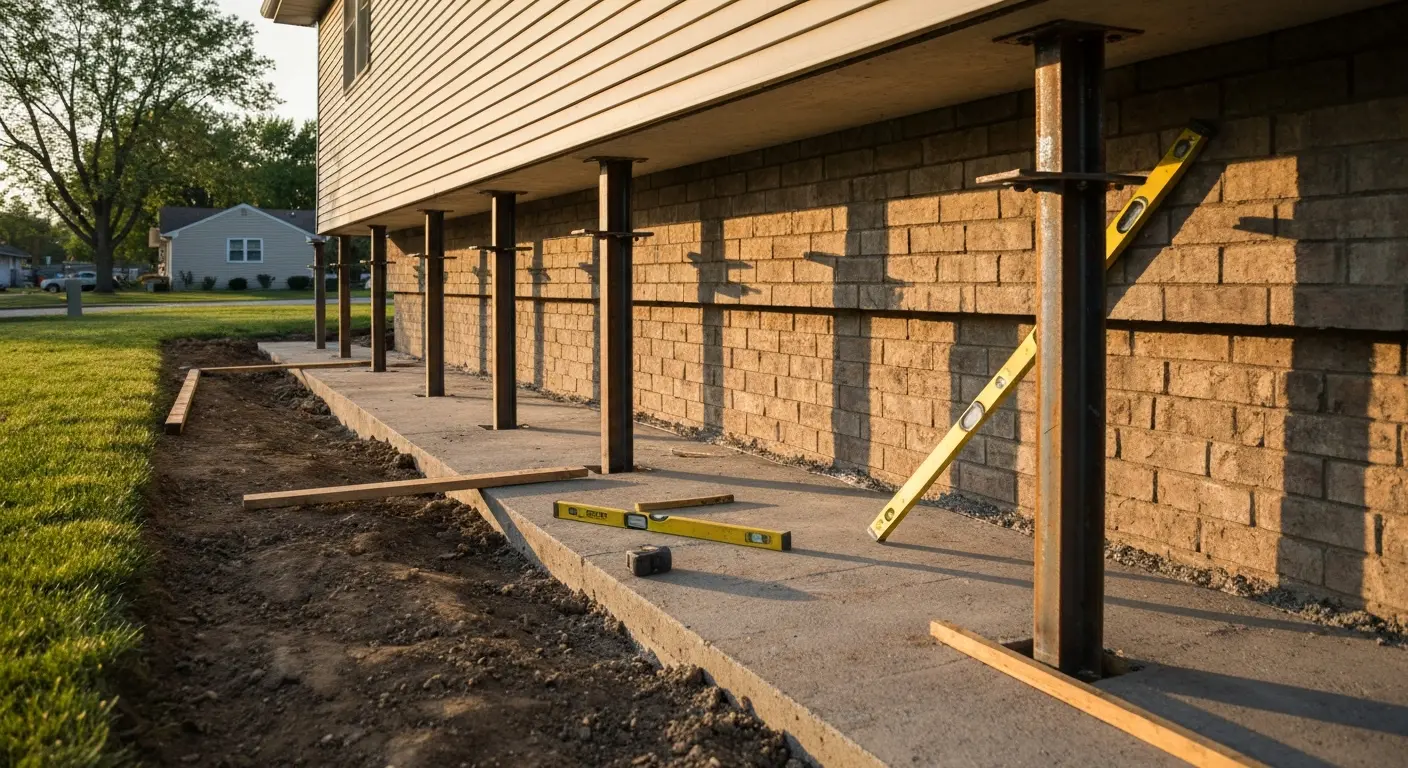 Foundation piering in Carriage Hills