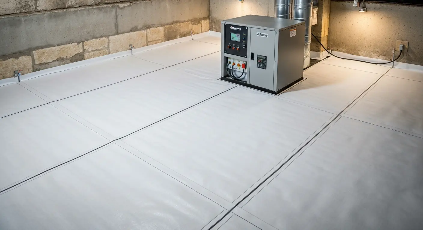 Crawlspace encapsulation system installed