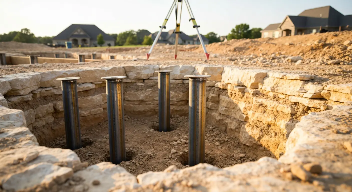 Helical pier installation