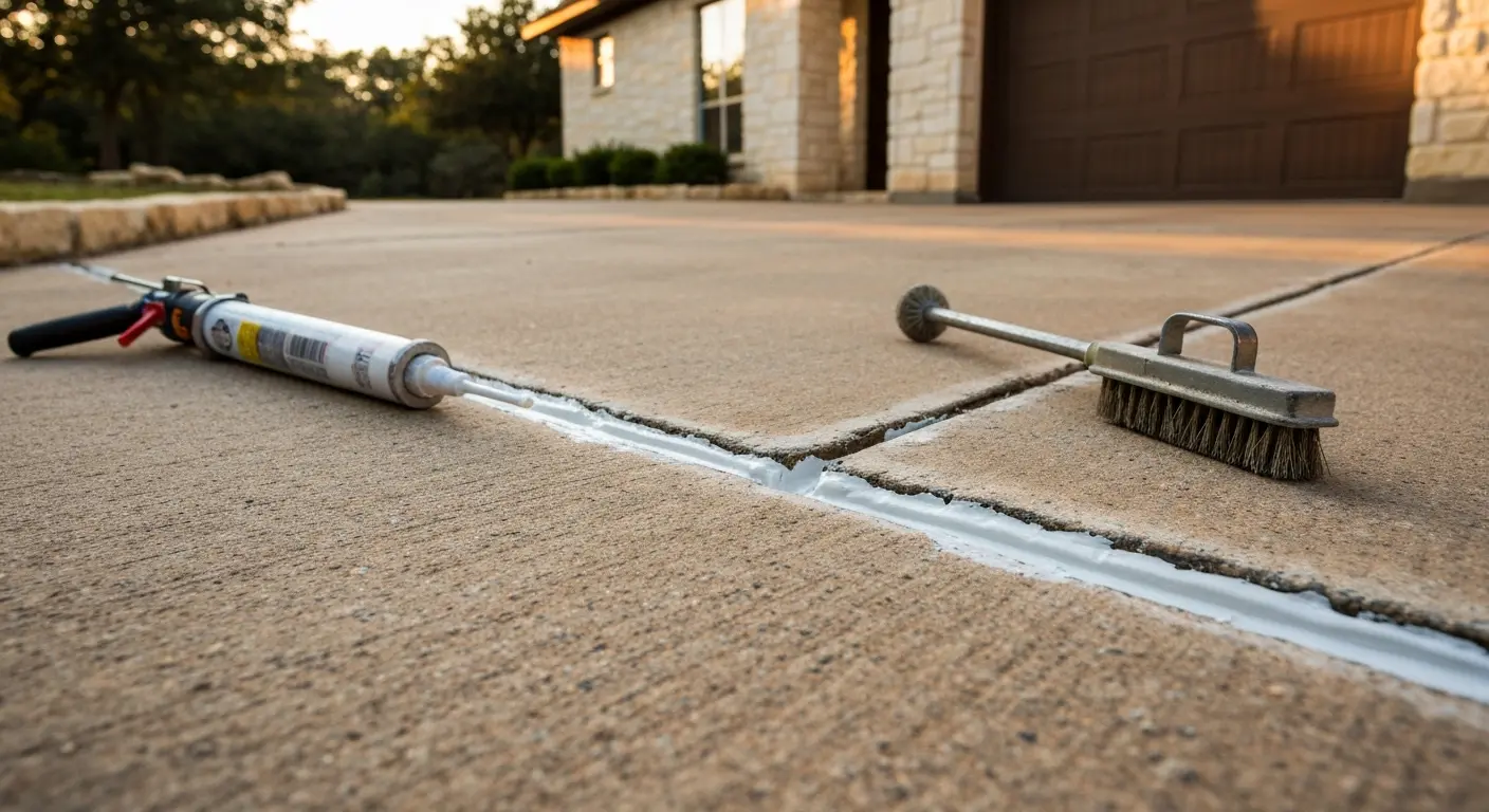 Concrete crack repair detail