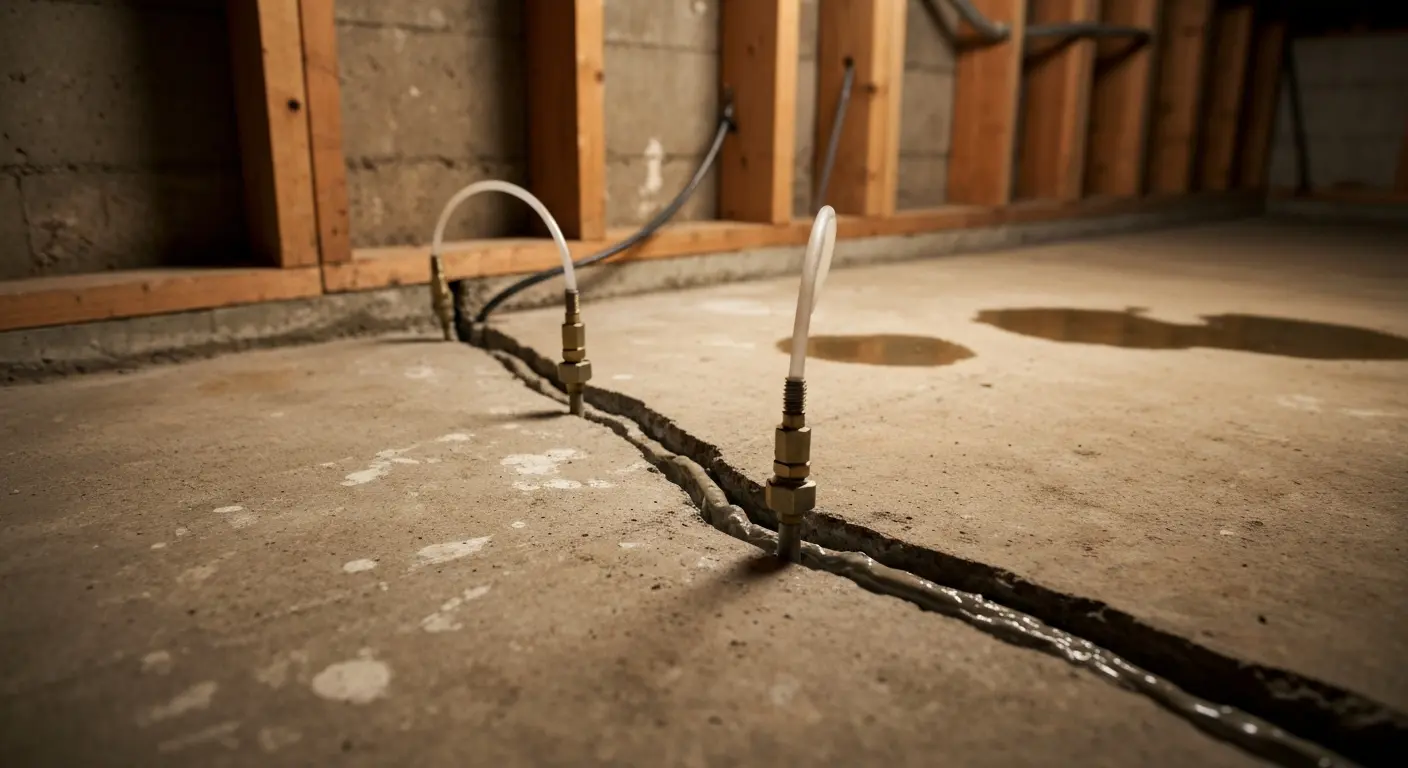 Concrete crack sealing