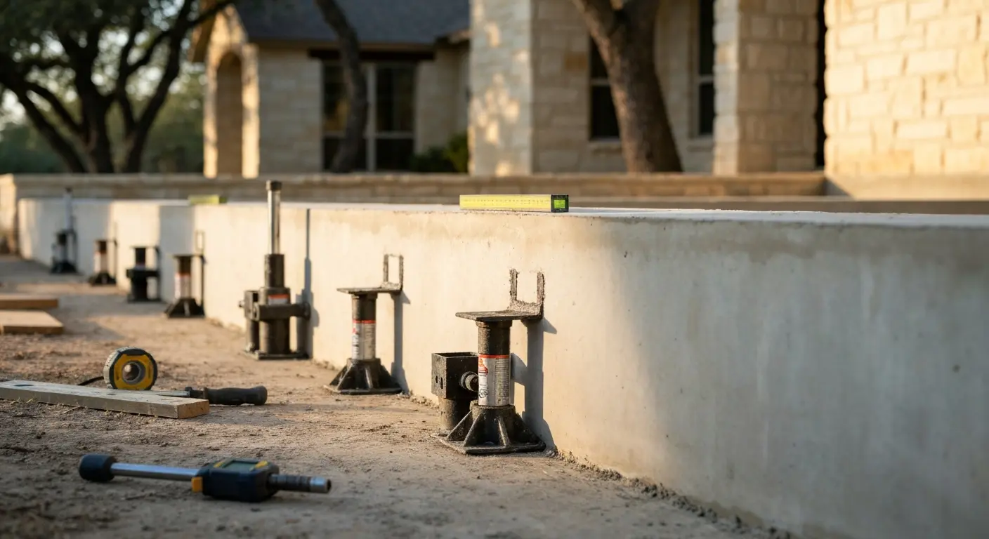 Foundation repair work in Liberty Hill
