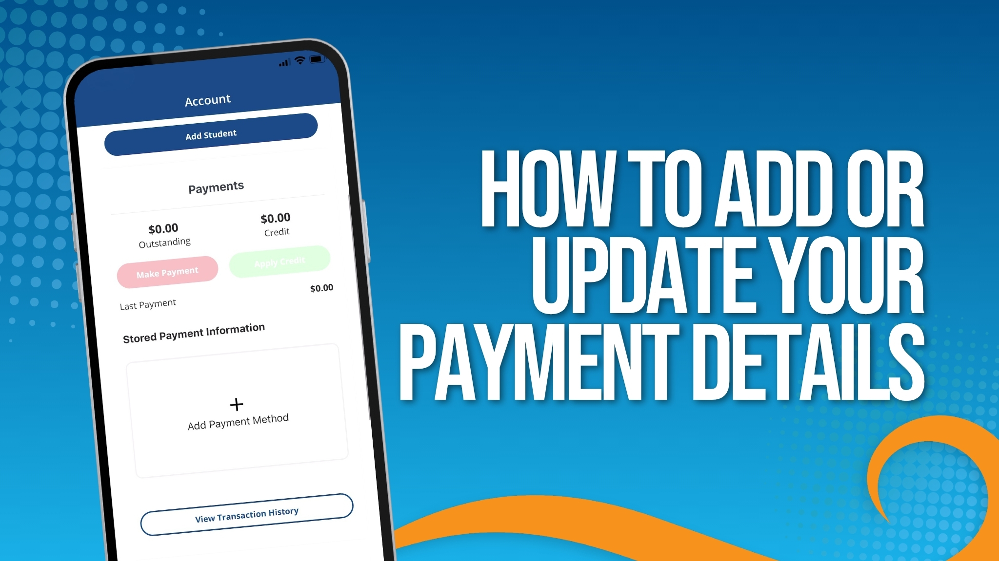 Add or Update Payment Details