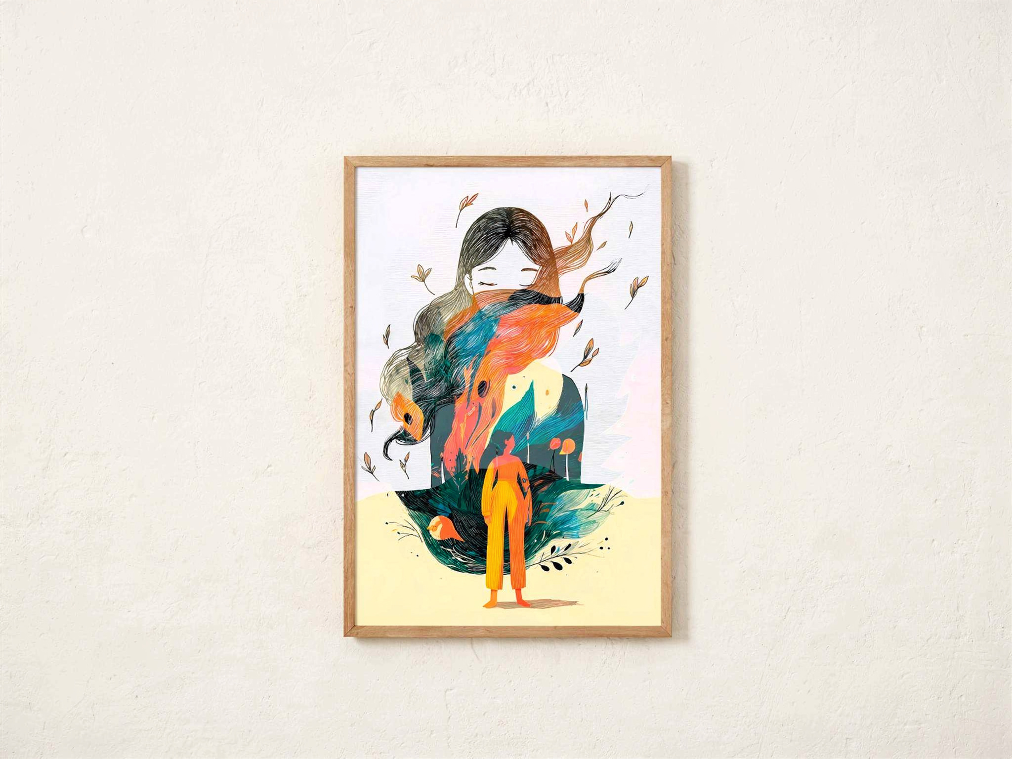 Cuadro ilustrado de Cabaña