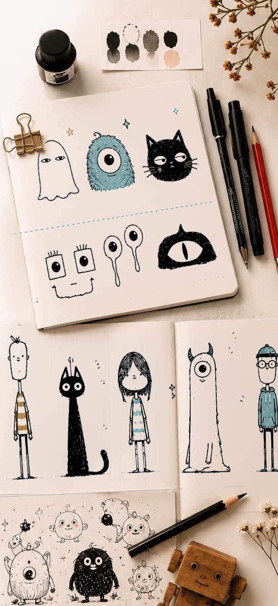 Bocetos de personajes