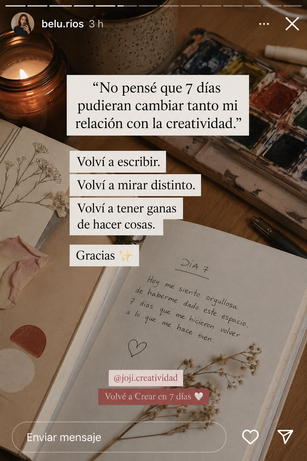 Historia real de Instagram