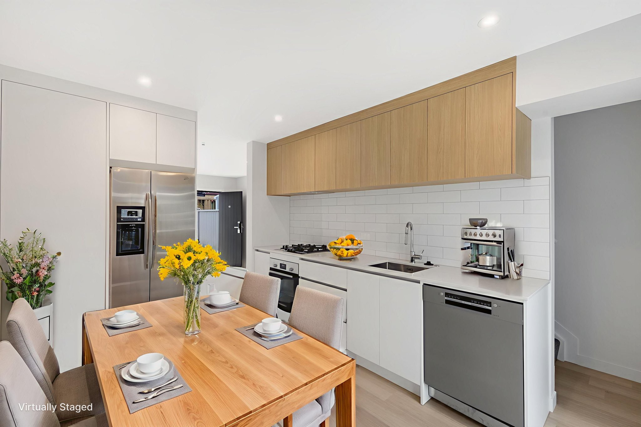 Virtual staging kitchen dining Auckland — after