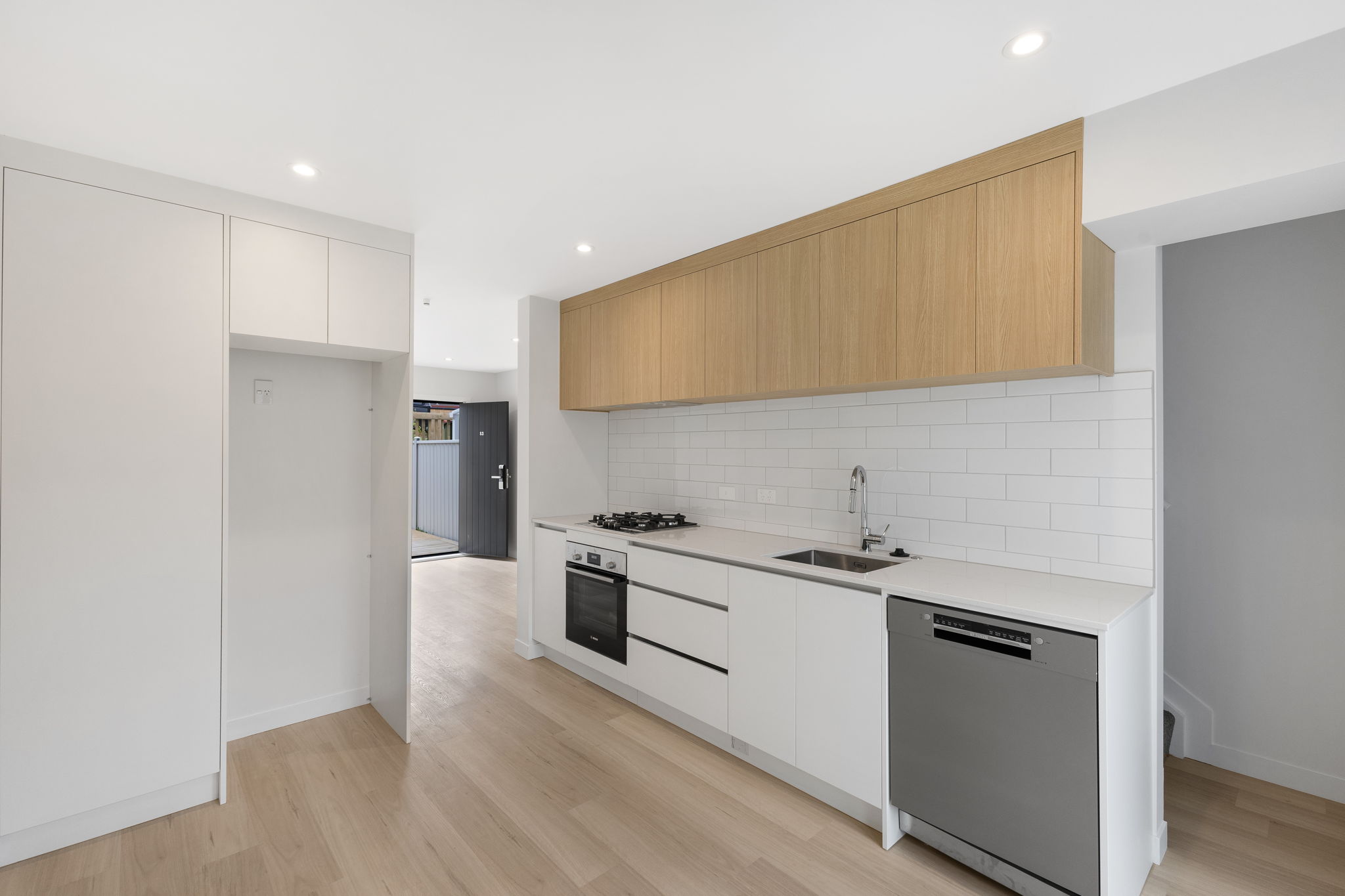 Empty kitchen dining before virtual staging Auckland