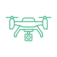 Drone video footage included icon