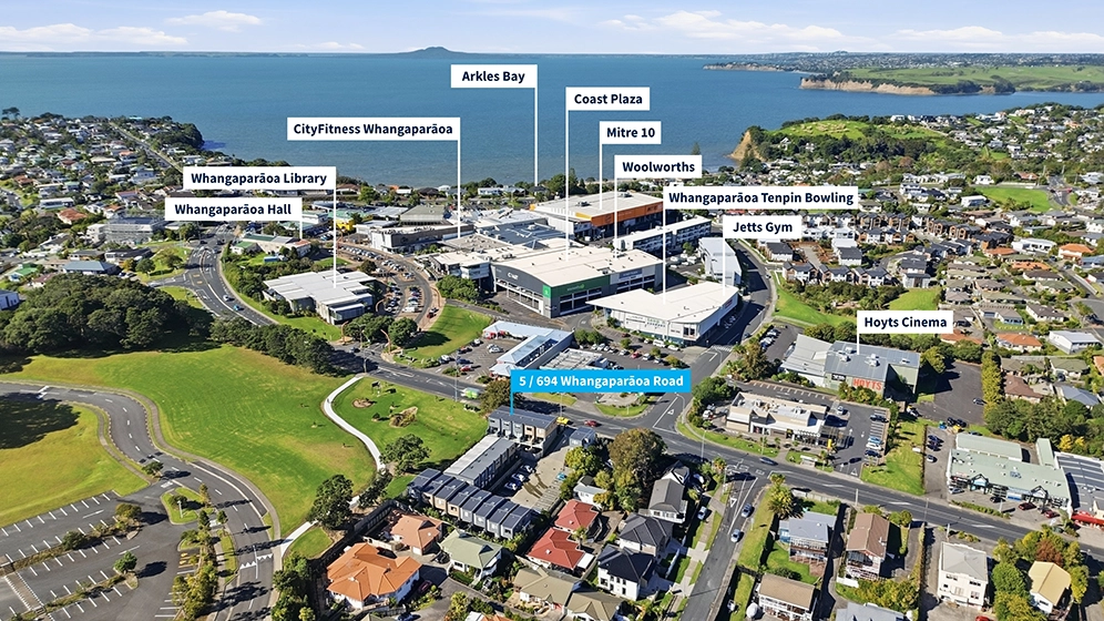 aerial real estate photography Stanmore Bay flexible living Hibiscus Coast Auckland