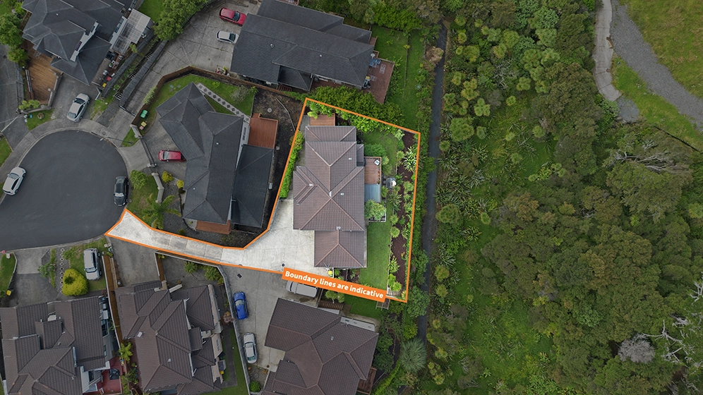 aerial real estate photography Fairview Heights native bush views North Shore Auckland