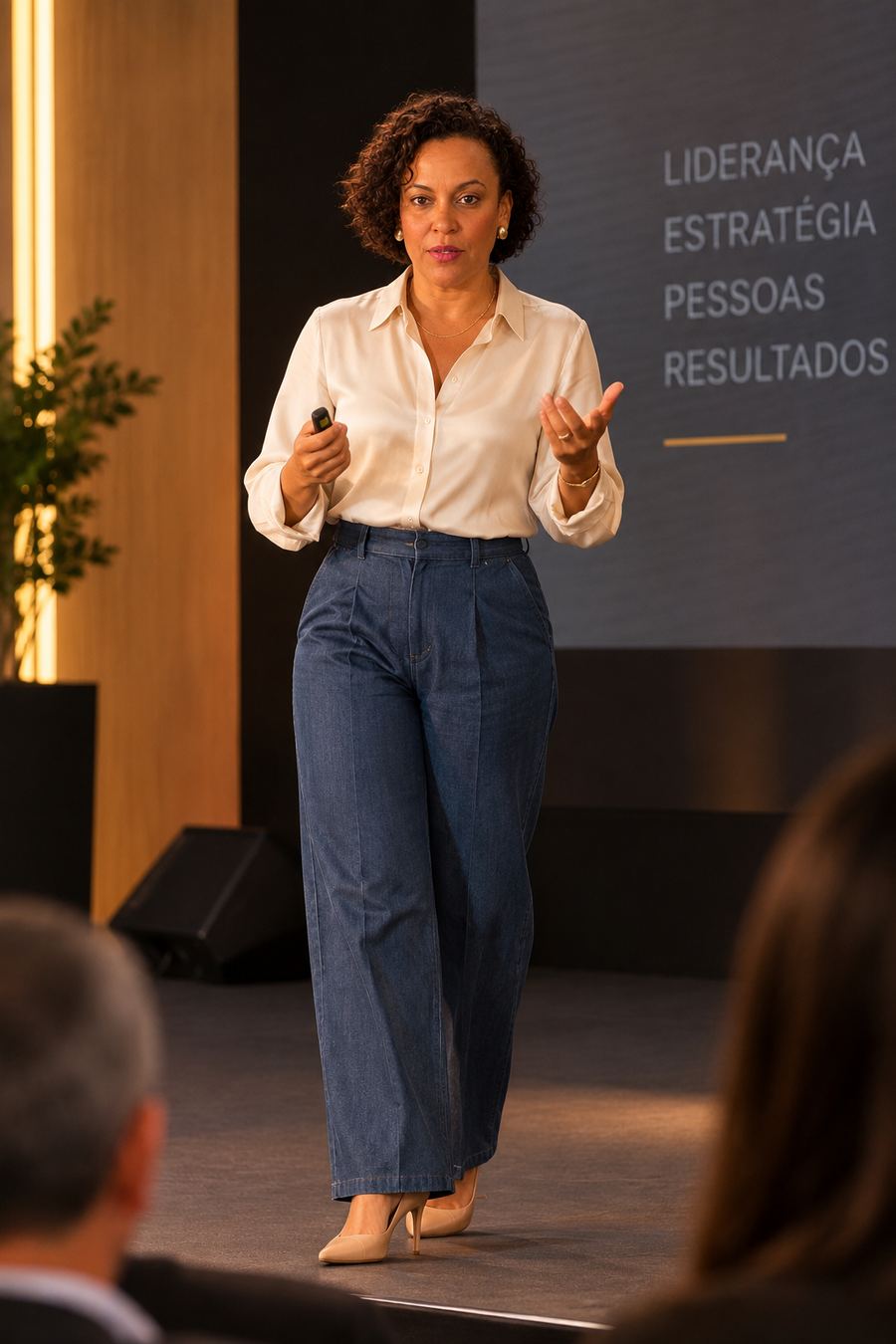 Carla Mileia conduzindo a Sessão Estratégica