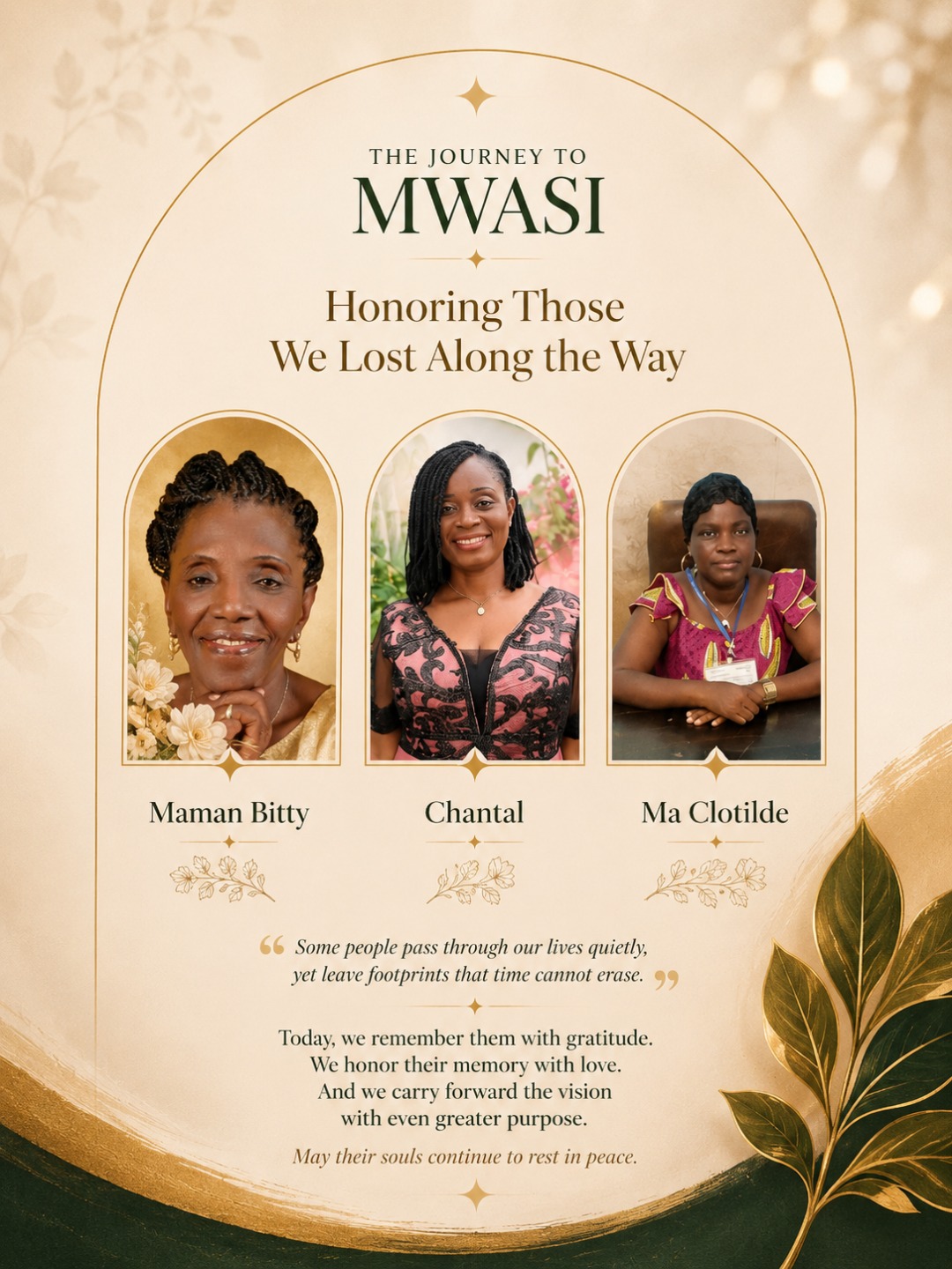 Honoring those we lost — Maman Bitty, Chantal, Ma Clotilde