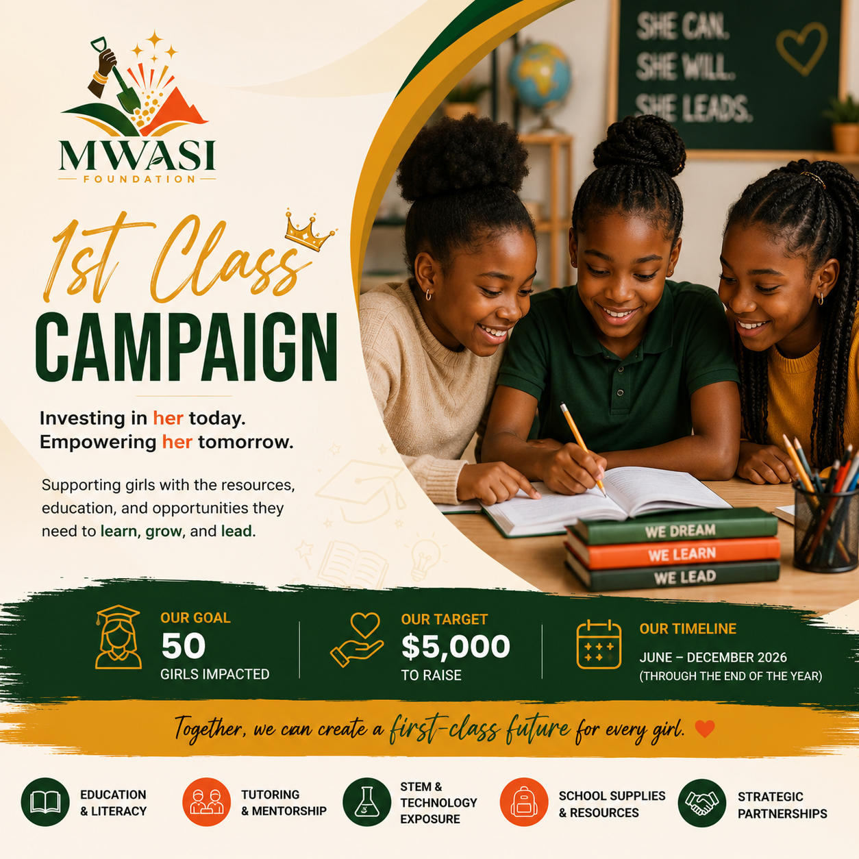 Girls learning and growing