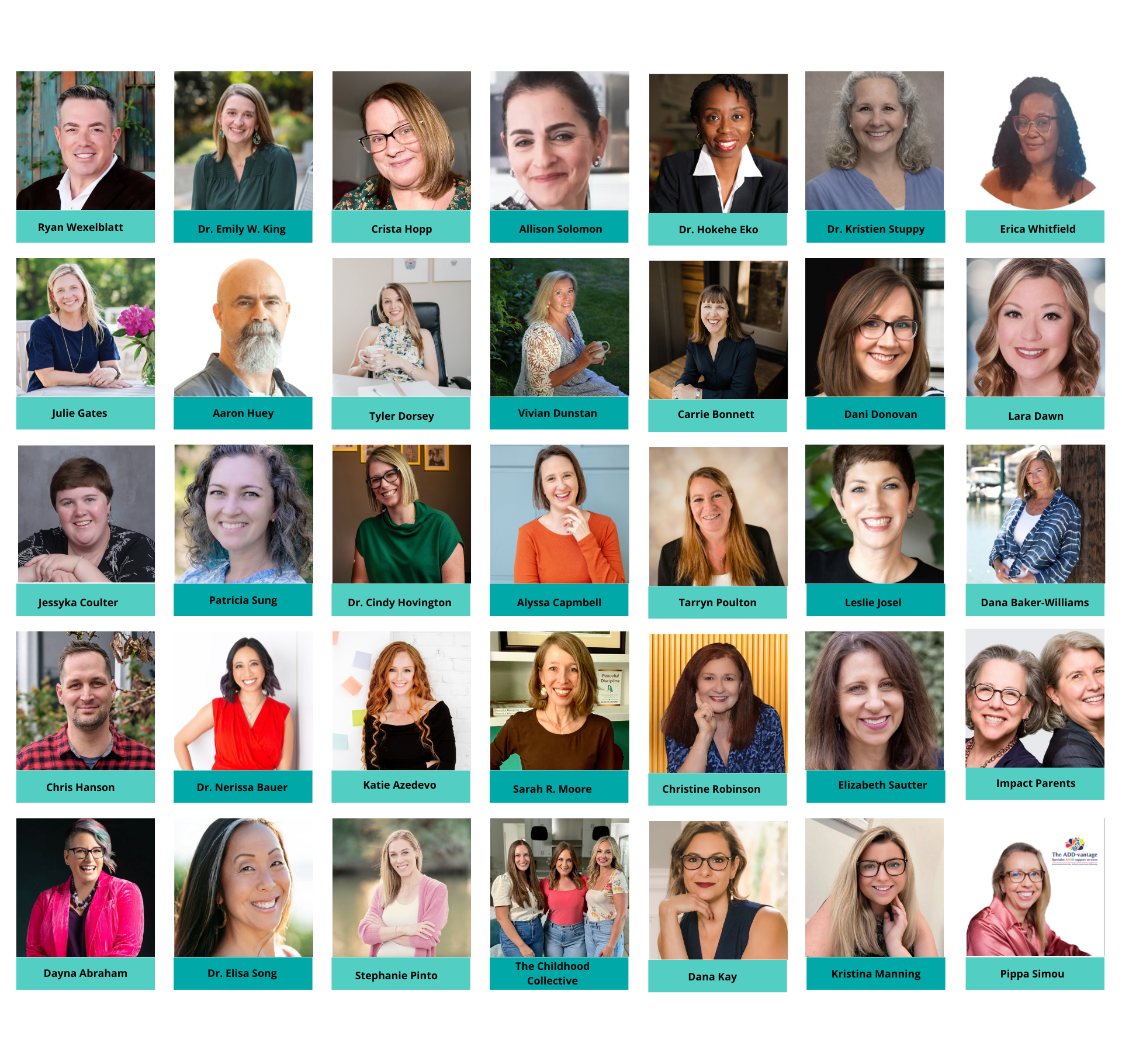 Summit Speakers including Ryan Wexelblatt, Dr. Emily W. King, Dayna Abraham, Dana Kay, and 30+ more ADHD experts