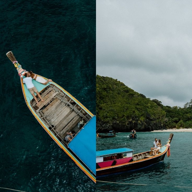 destination elopement photographer with underwater camera and drone