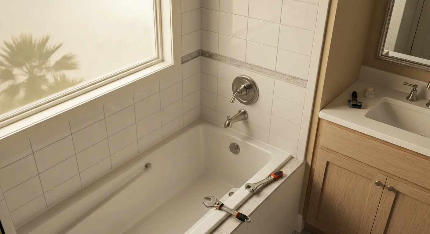 Combo shower-tub unit