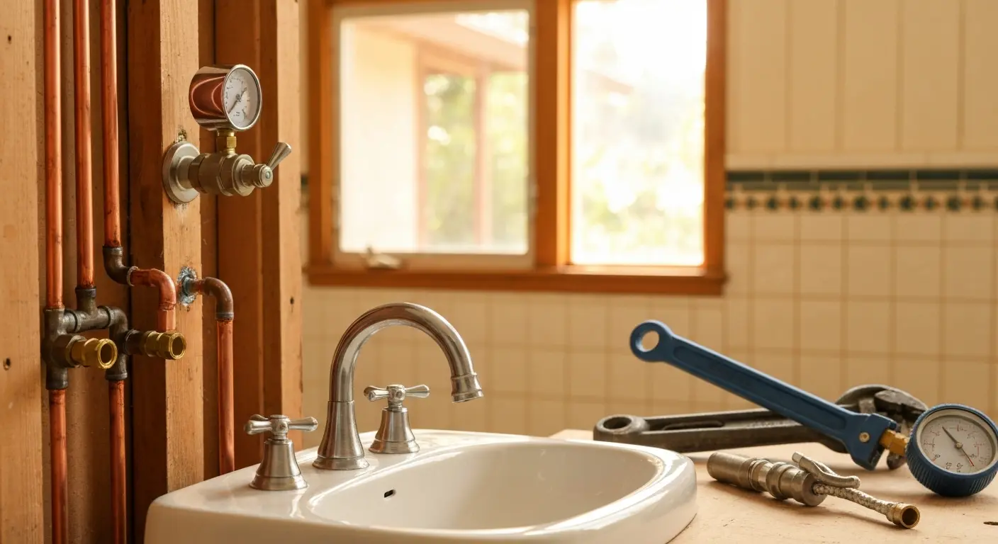 Bathroom plumbing work