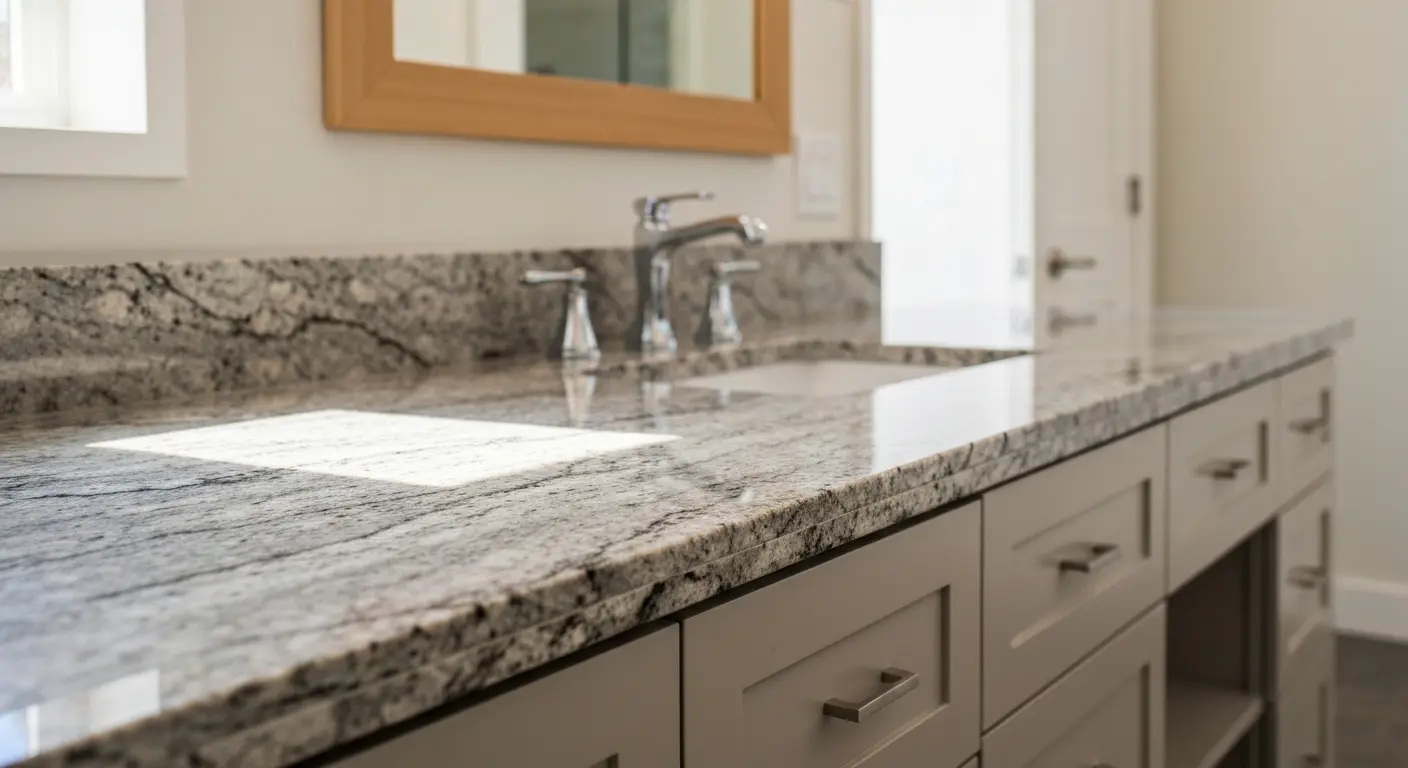 Vanity with countertop installation