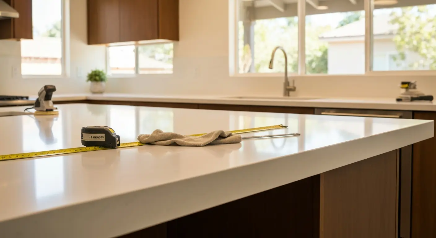 Solid surface countertops installation