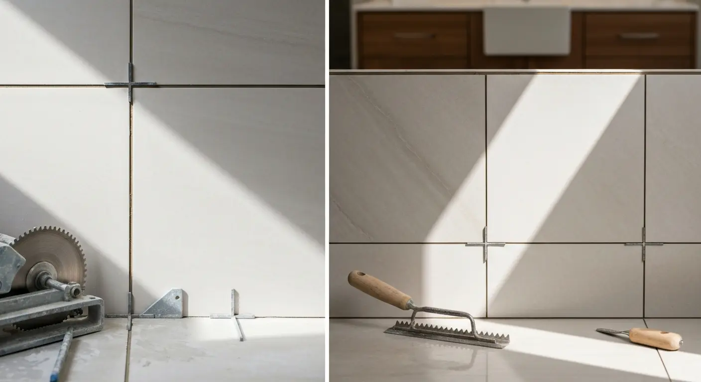 Bathroom tile installation