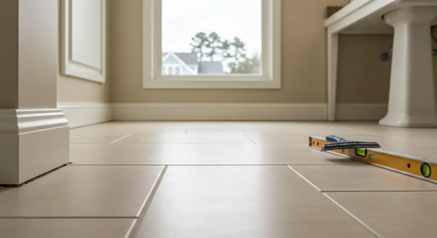 Bathroom flooring installation