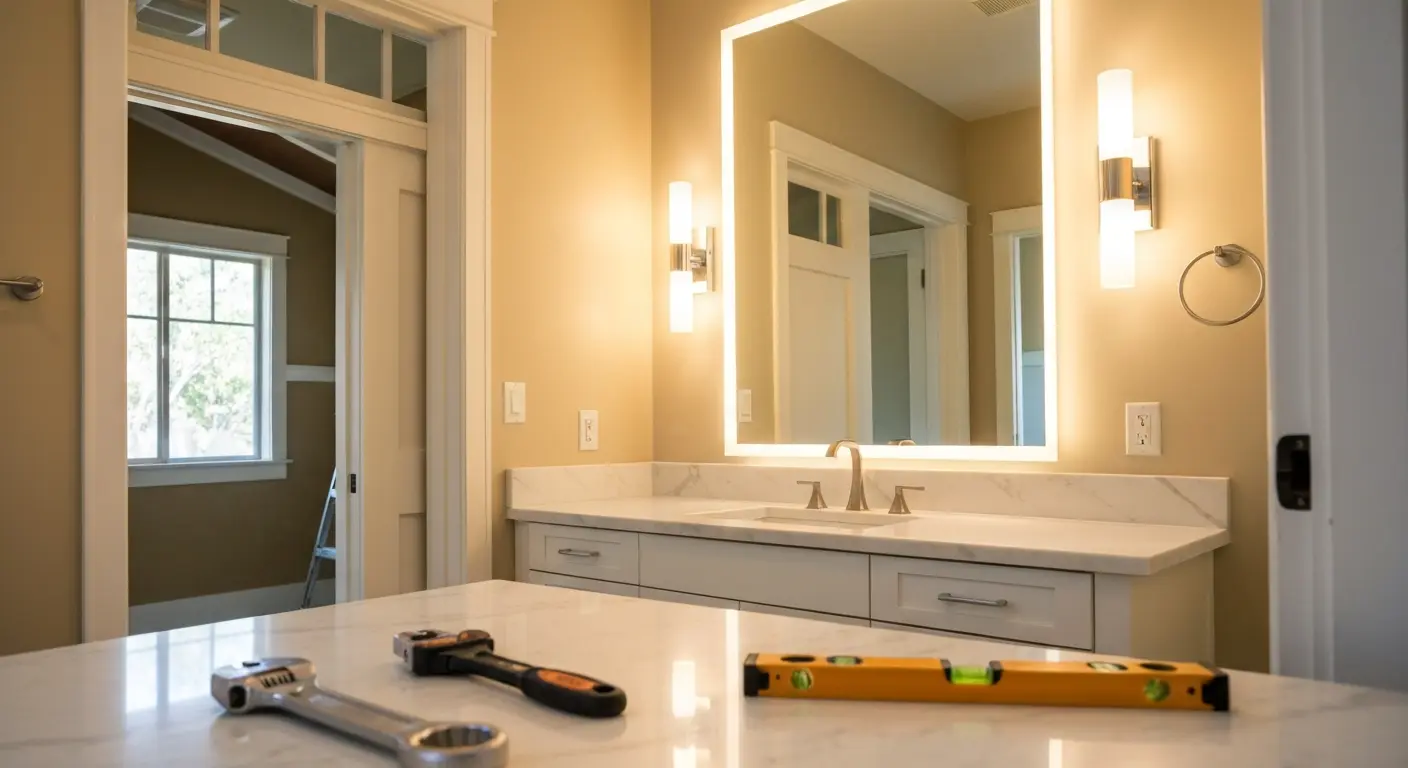 Bathroom lighting and fixtures