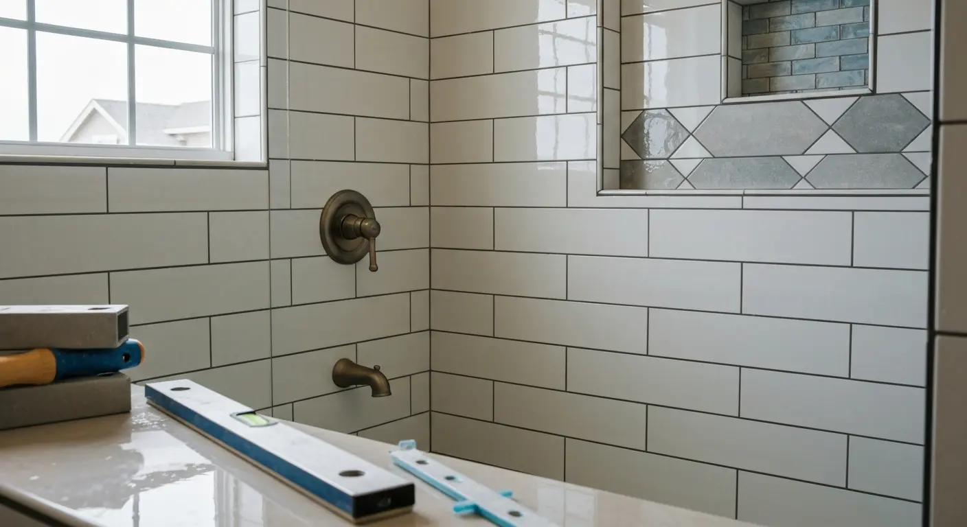 Tile shower installation