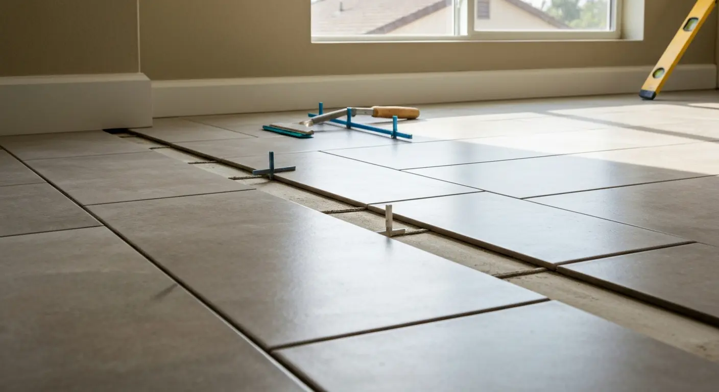 Bathroom flooring installation