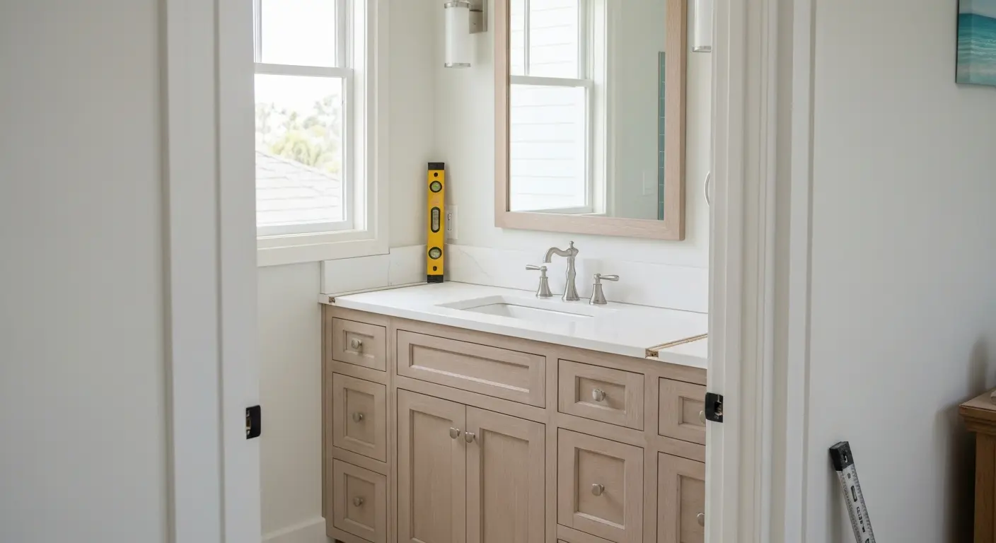 Bathroom vanity installation