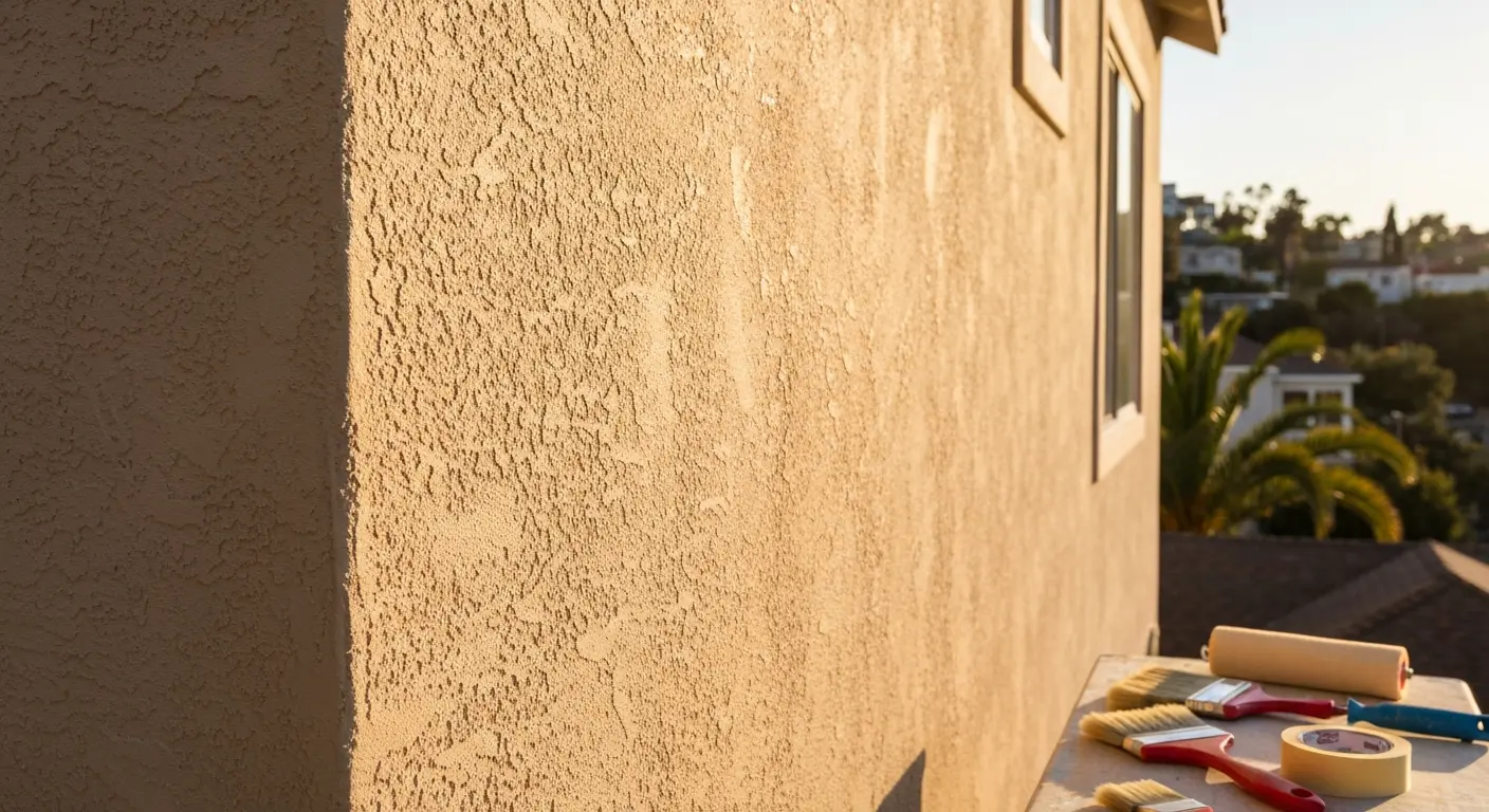 Stucco home exterior painting