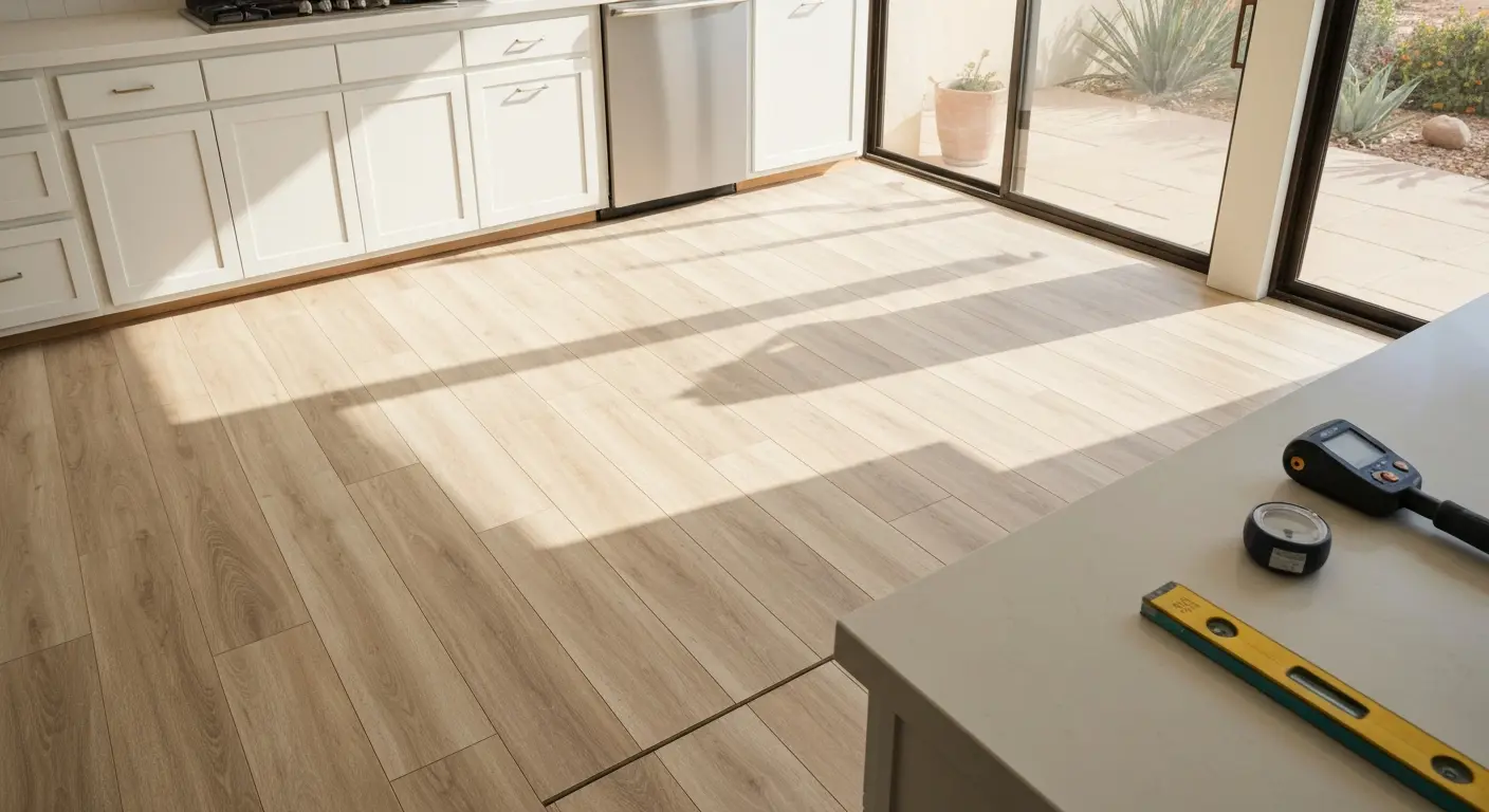 Waterproof vinyl kitchen floor