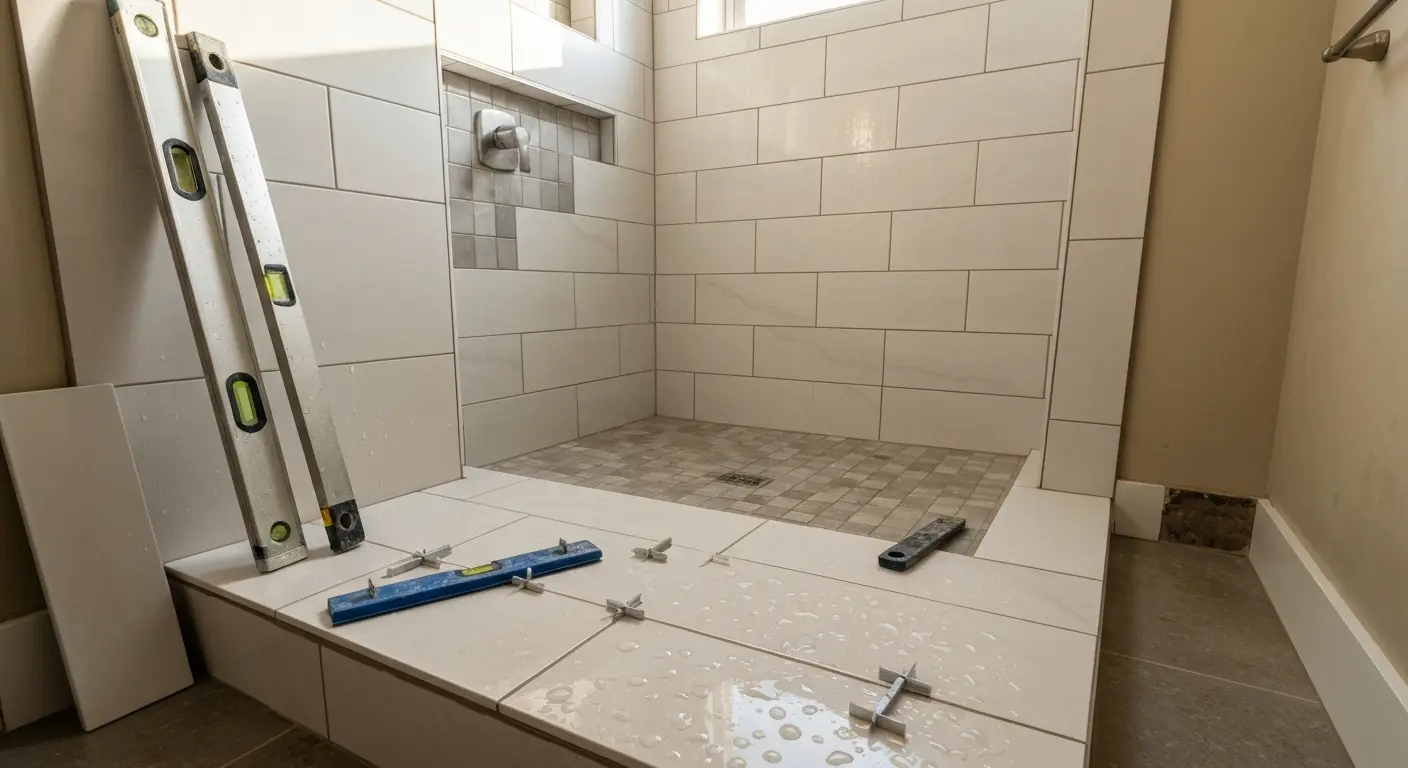 Custom tile shower design