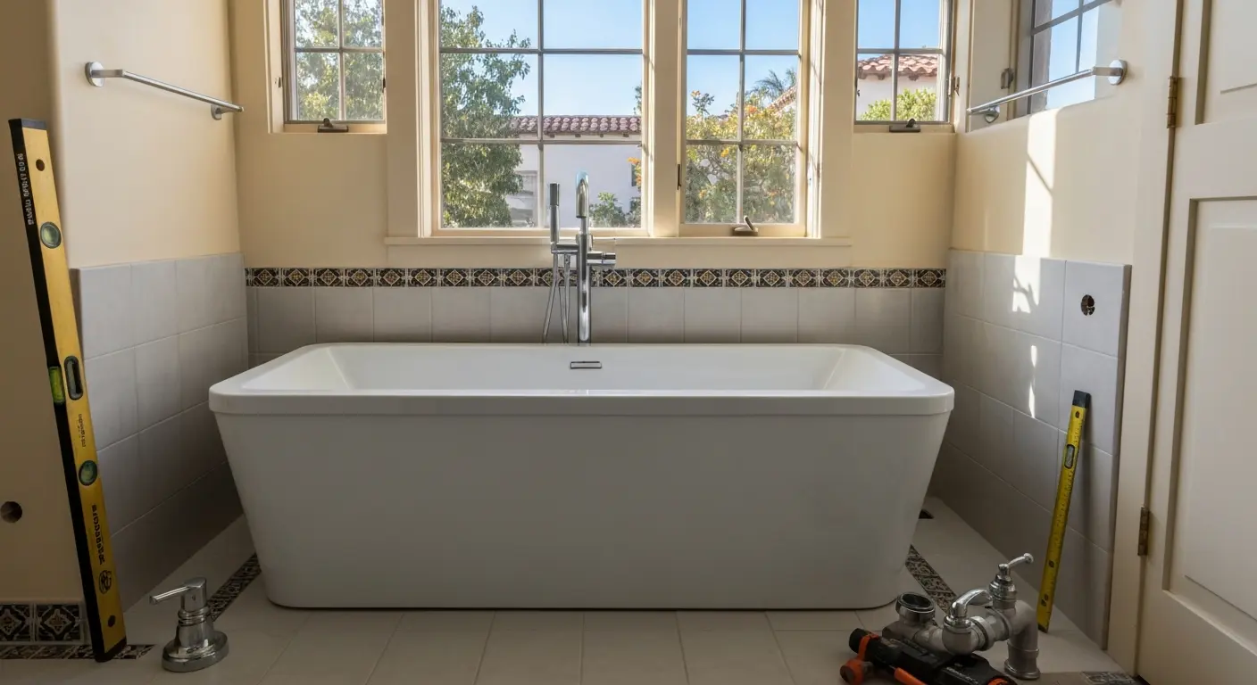 Modern bathtub installation