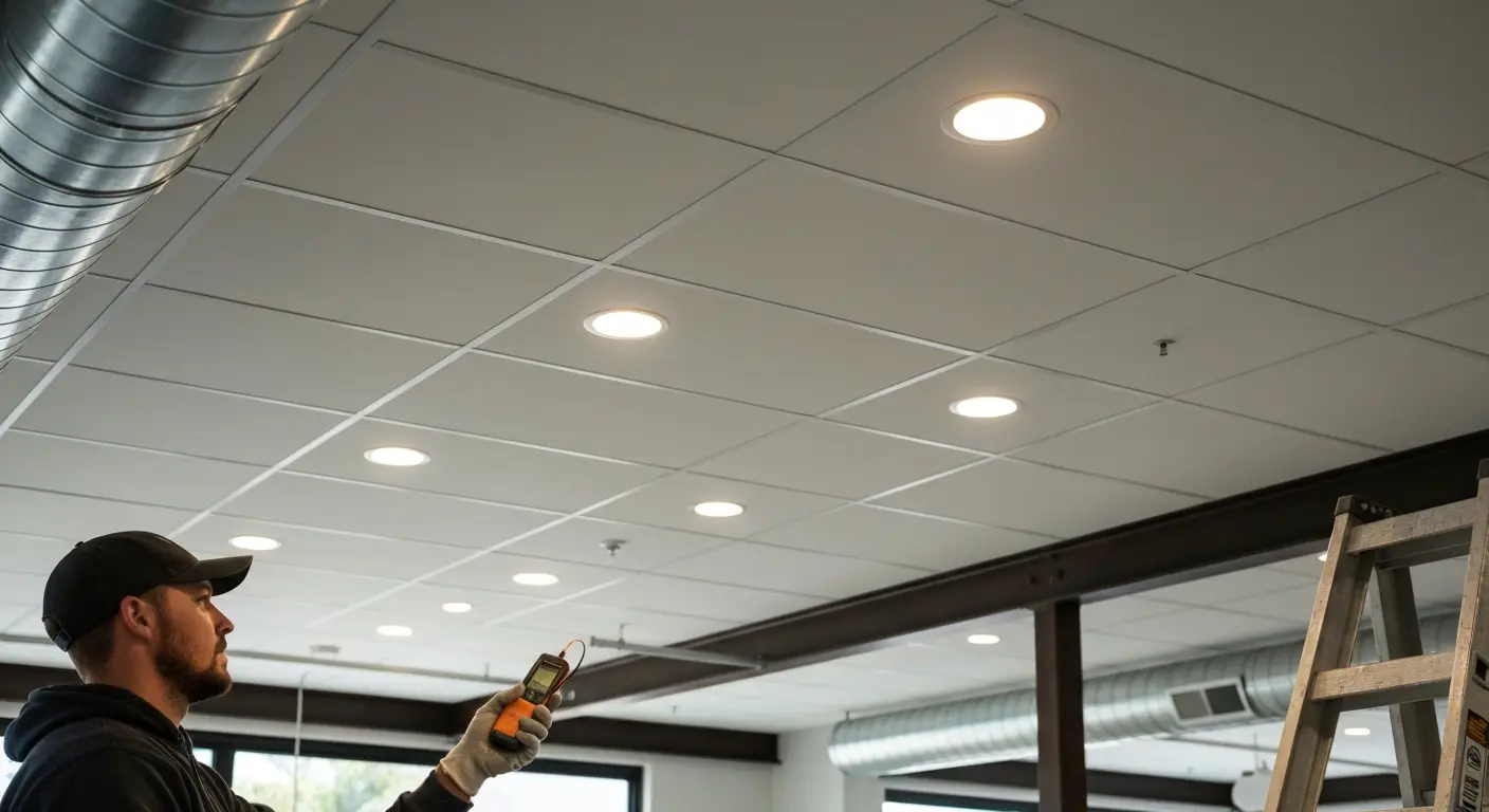 Ceiling light fixture installation