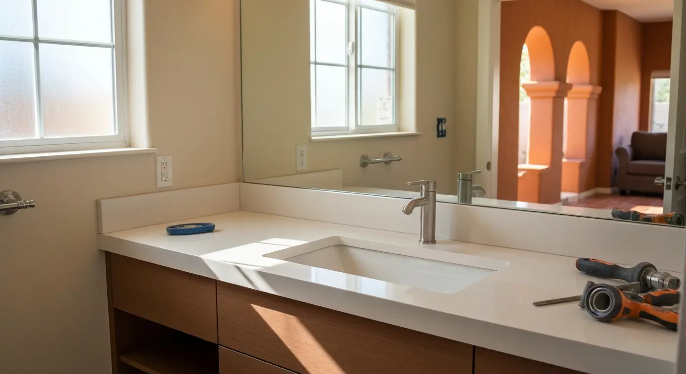 Bathroom vanity installation