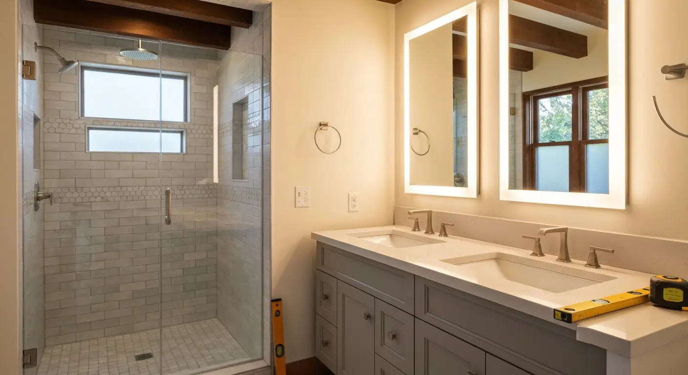 Custom bathroom remodeling project