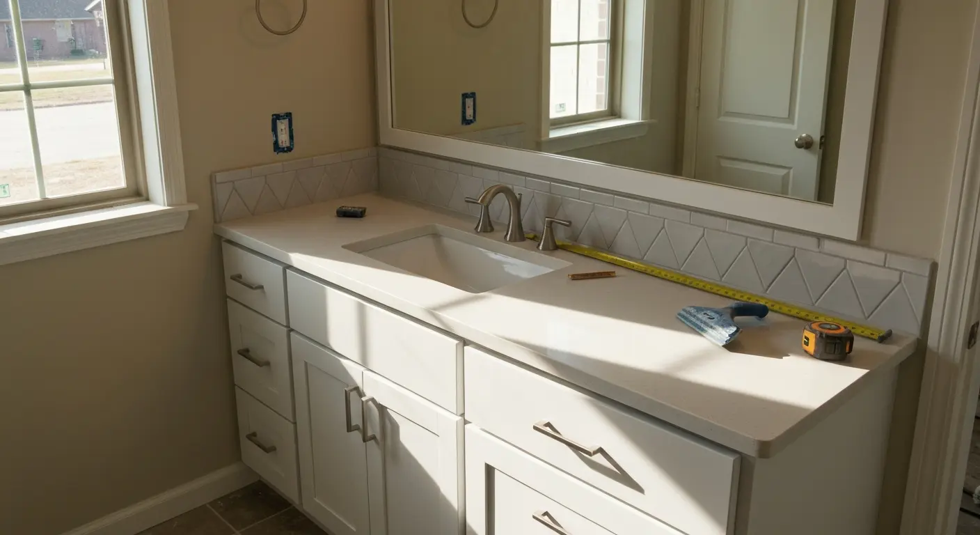 Bathroom vanity installation