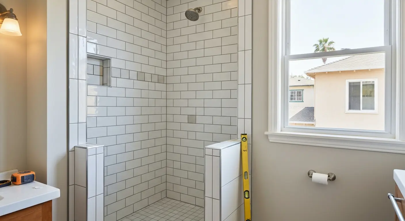 Tile shower