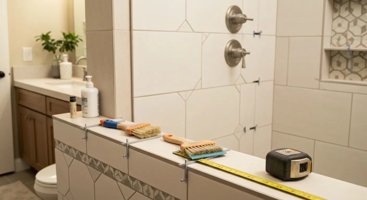 Tile shower installation